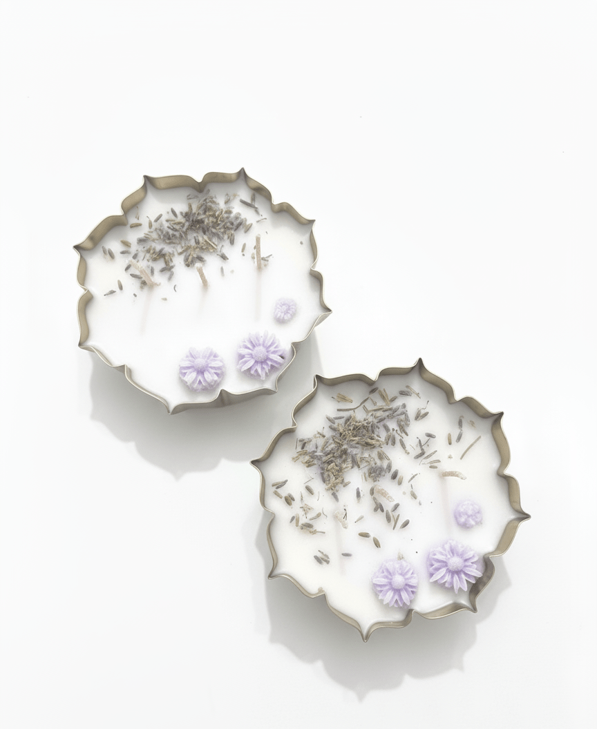 Lavender Soy Wax Urli Candles – Handmade & Eco - Friendly - AYRAA VEDAAYRAA VEDA