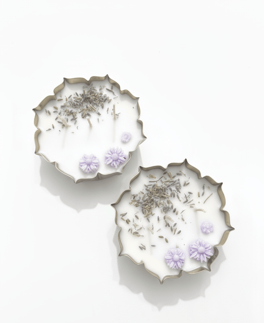 Lavender Soy Wax Urli Candles – Handmade & Eco-Friendly - AYRAA VEDA