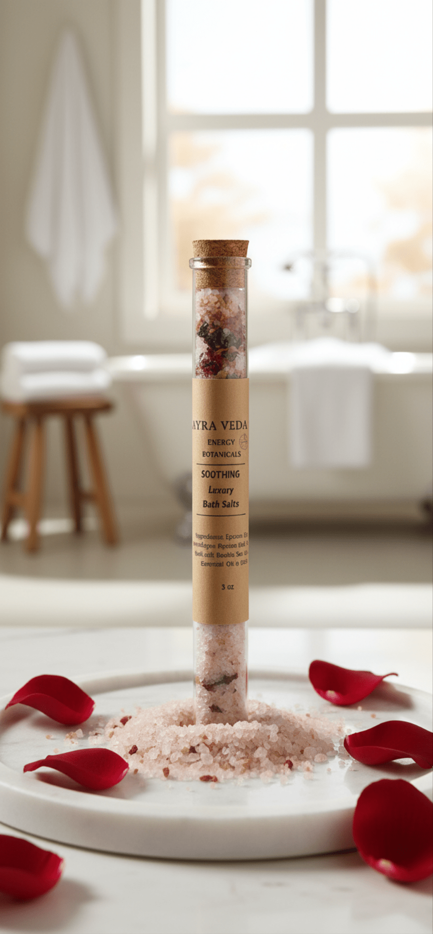 Ayraa Veda Aura Soak – Rose Bath Salt 100g | Relax, Restore & Rejuvenate - AYRAA VEDAAYRAA VEDA