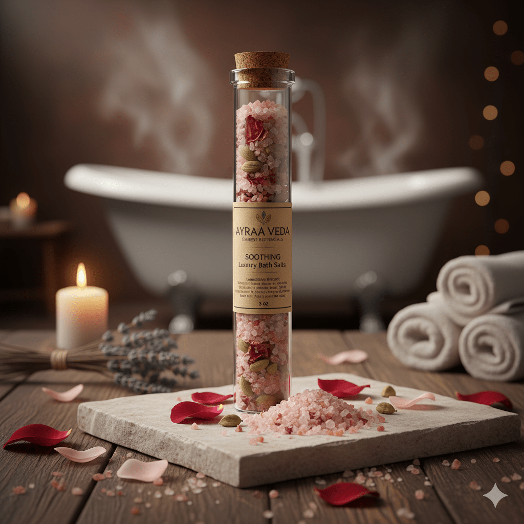 Ayraa Veda Aura Soak – Rose Bath Salt 100g | Relax, Restore & Rejuvenate - AYRAA VEDAAYRAA VEDA