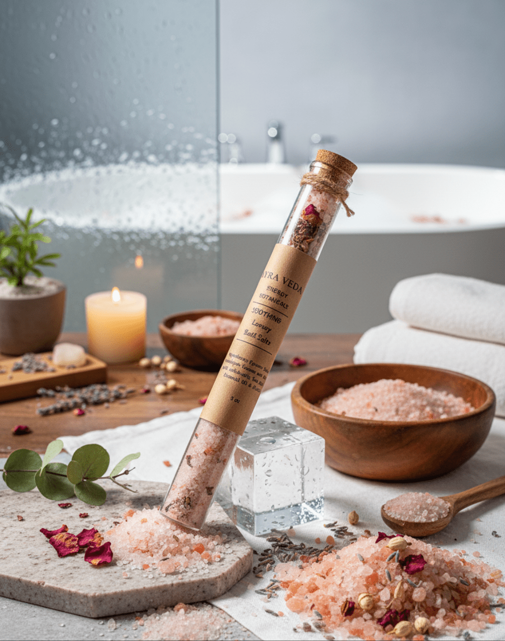 Ayraa Veda Aura Soak – Rose Bath Salt 100g | Relax, Restore & Rejuvenate - AYRAA VEDAAYRAA VEDA