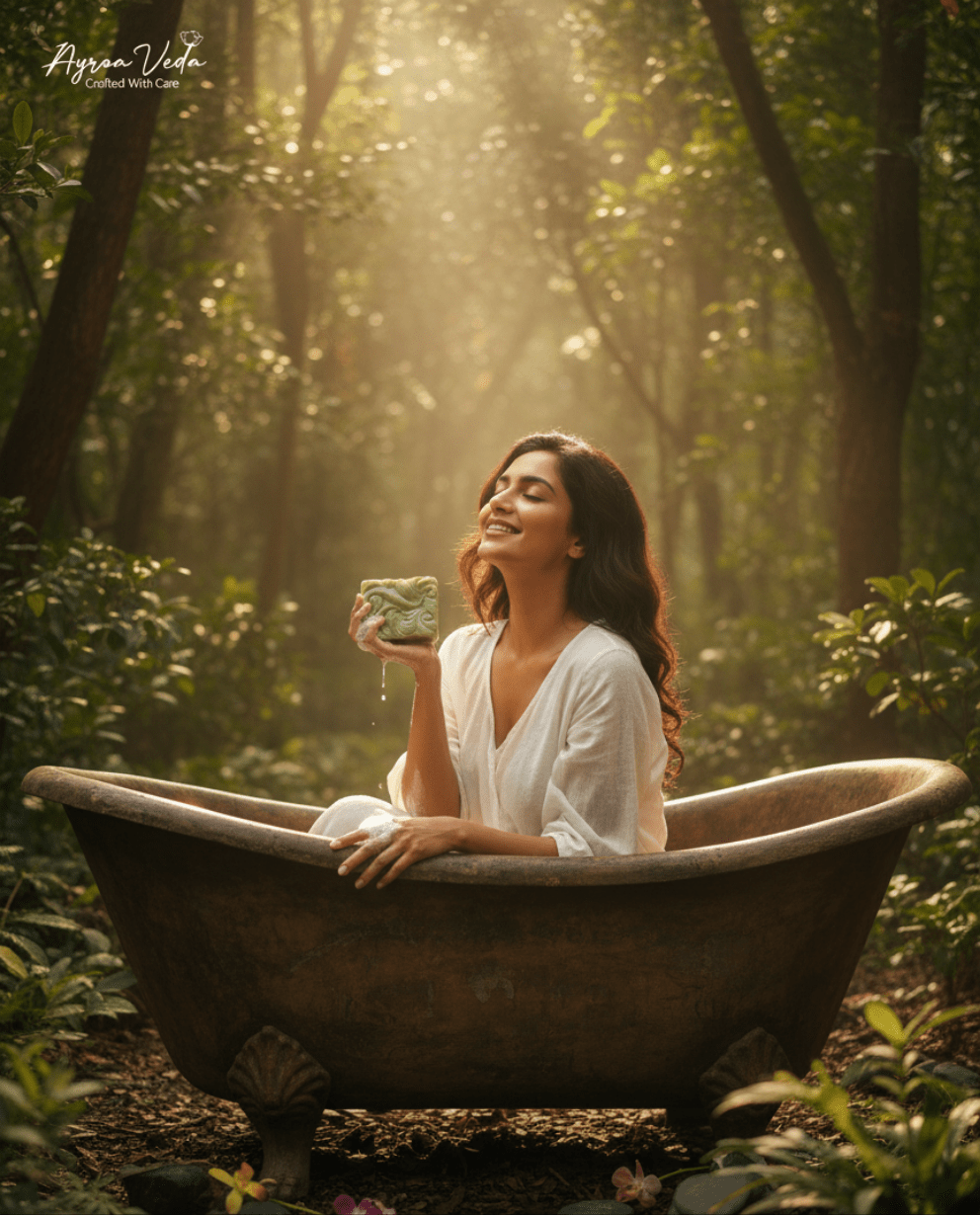 Clay Clear Bar – Detox Soap with French Green Clay, Tea Tree, Jojoba Oil By Ayraa Veda - AYRAA VEDAAYRAA VEDA