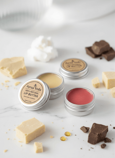 Ayraa Veda Nourish Lip Butter – 100% Natural Moisturizing Lip Balm with Shea, Cocoa & Mango Butter - AYRAA VEDAAYRAA VEDA