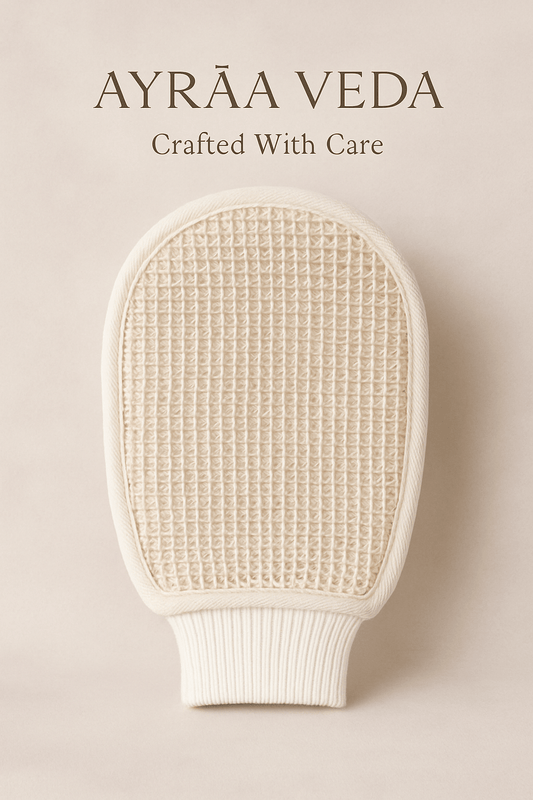Ayraa Veda Exfoliating Bath Glove With Natural Ramie Fibers | Bathing Gloves - AYRAA VEDAAYRAA VEDA