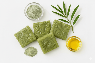Clay Clear Bar – Detox Soap with French Green Clay, Tea Tree, Jojoba Oil By Ayraa Veda - AYRAA VEDAAYRAA VEDA