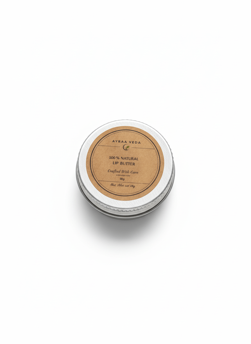 Ayraa Veda Nourish Lip Butter – 100% Natural Moisturizing Lip Balm with Shea, Cocoa & Mango Butter - AYRAA VEDAAYRAA VEDA