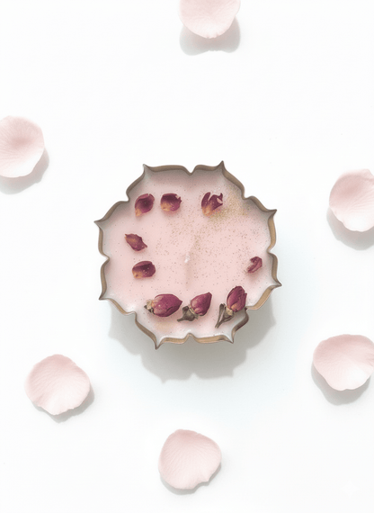 Rose Soy Wax Urli Candles – Handmade & Eco - Friendly - AYRAA VEDAAYRAA VEDA
