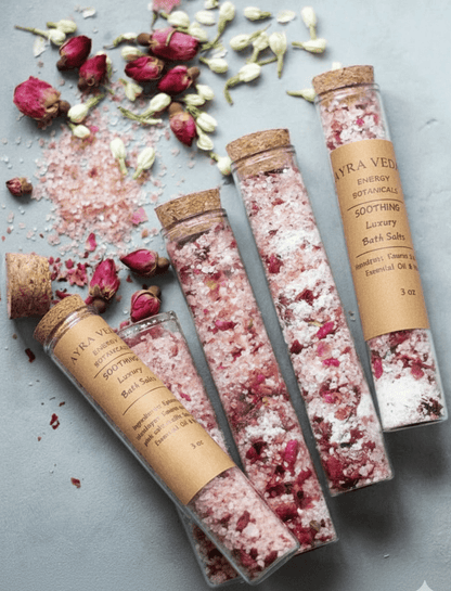 Ayraa Veda Aura Soak – Rose Bath Salt 100g | Relax, Restore & Rejuvenate - AYRAA VEDAAYRAA VEDA