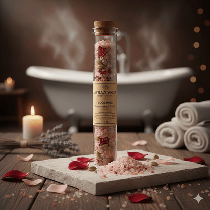 Ayraa Veda Aura Soak – Rose Bath Salt 100g | Relax, Restore & Rejuvenate - AYRAA VEDAAYRAA VEDA